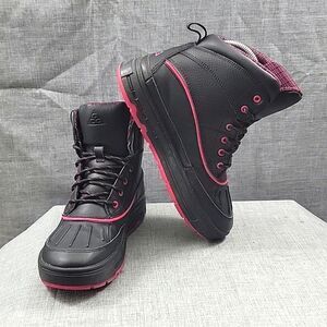 Nike ACG Woodside II Lace-Up Winter Boots Youth 5Y Black/Pink 524876-001